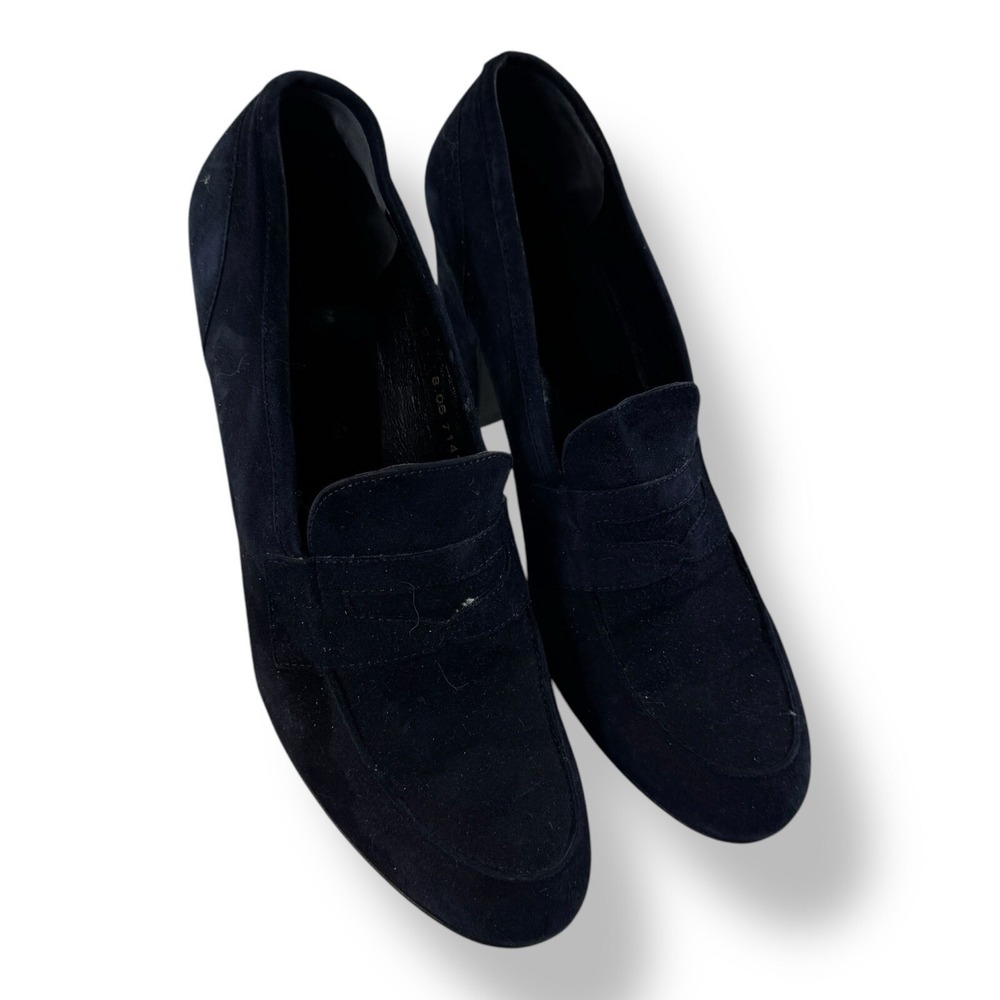 Robert Clergerie Blue Suede Leather Mule Heels Womens Size 9